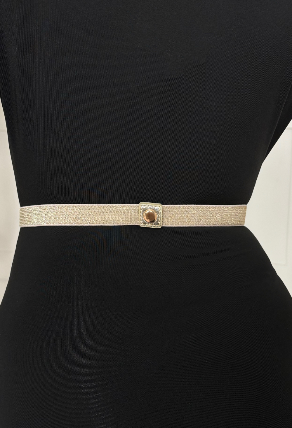 Twilight Bliss Champagne Gold Detail Elasticated Belt