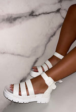 White Strap Chunky Sandals