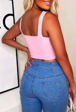 Baby Pink Cut Out Crop Top