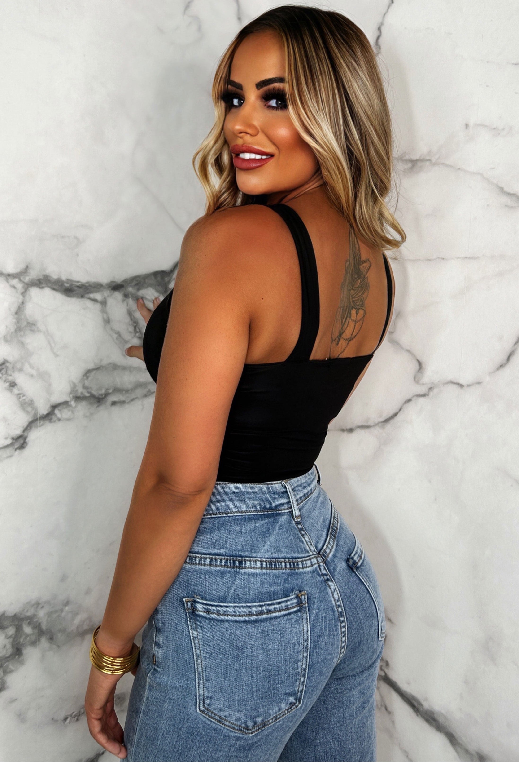 Favourite Feeling Black Cut Out Crop Top