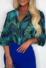 Chasing Love Green Floral Print Blouse