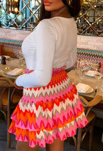 Ra Ra Sass Orange Ra Ra Printed Skirt