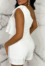 Hello Darling White Bow Shoulder Tailored Playsuit