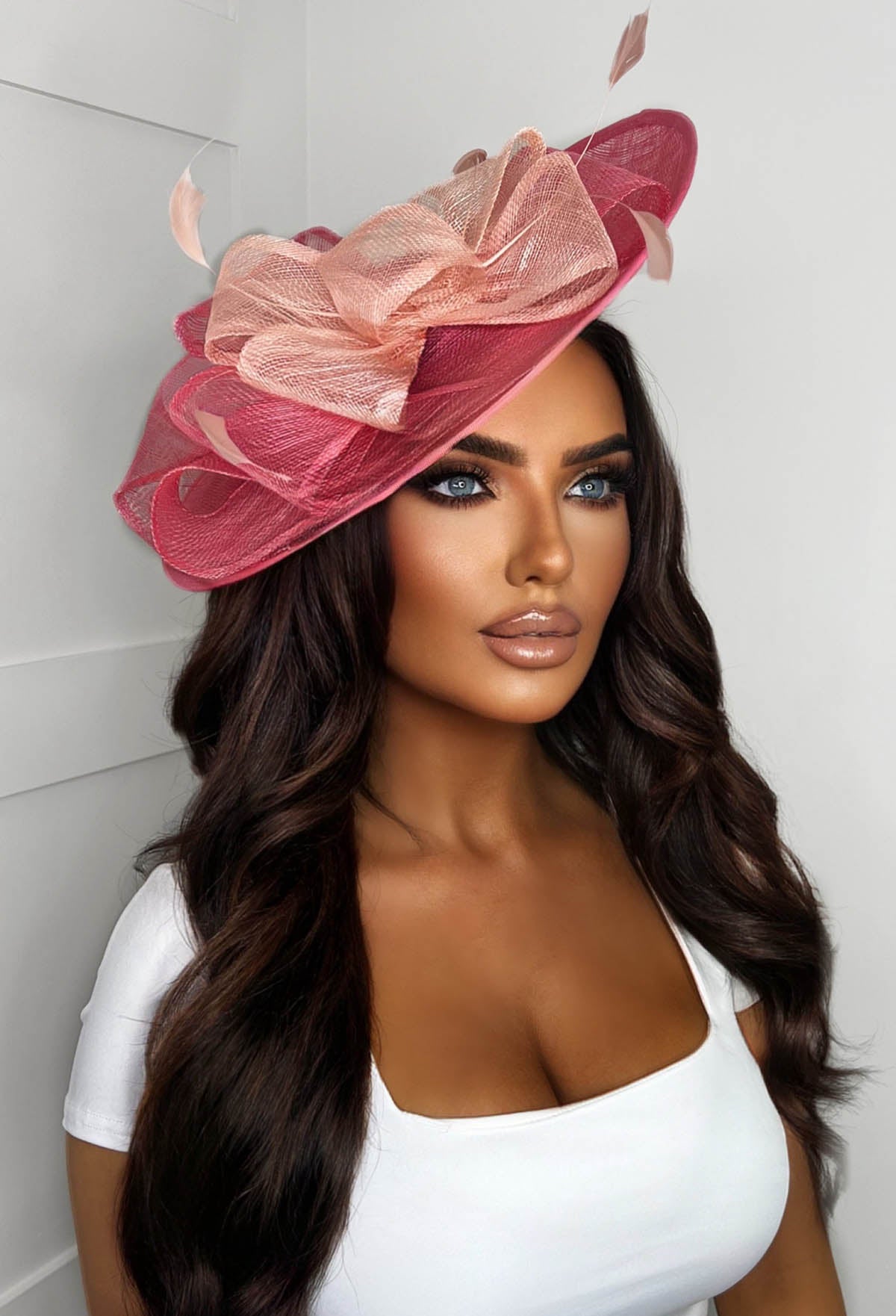 Beautiful In Bows Coral Bow Detail Fascinator