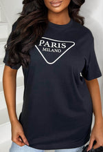 Vibing In Paris Black Paris Printed T-Shirt