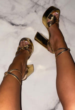Platform Heels in Gold