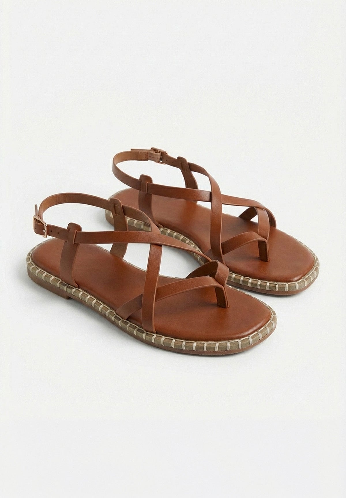 Wrapped Tight Tan Strappy Sandals