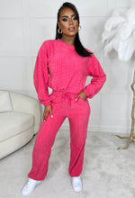 Madam Muse Hot Pink Ultra Soft Textured Loungewear Set