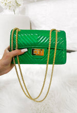 You Get Me Green Quilted Chain Handbag