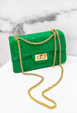You Get Me Green Quilted Chain Handbag