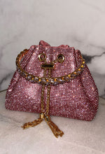 Pretty Charm Pink Crystal Diamond Bucket Bag