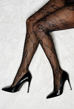 Whispering Lace Black Diamante Lace Tights