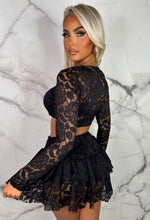 Black Lace Rara Skirt Co Ord Set