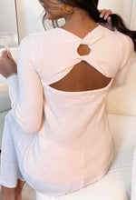 Soft Chic Cream Round Neck Detailed Cut Out Jumper