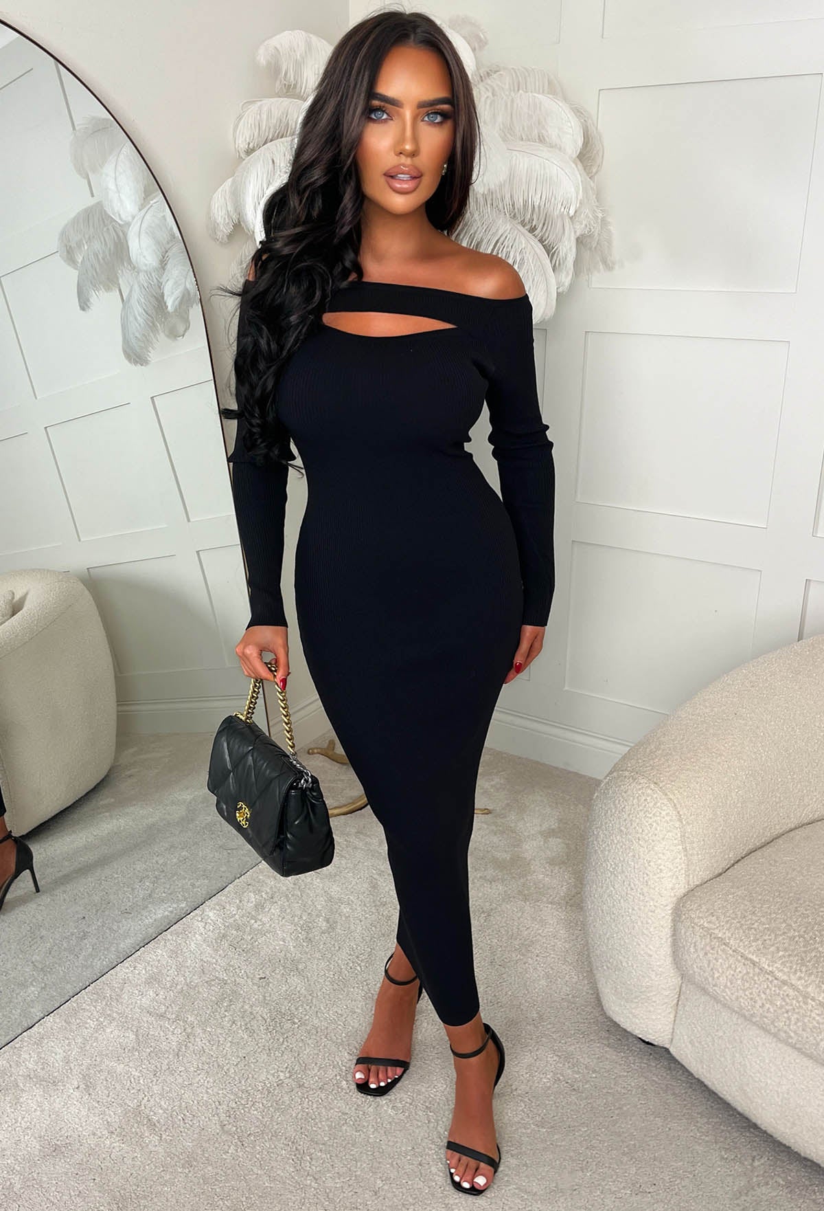 Front Cut Long Frock With Leggings Always Alluring Black Long Sleeve Rib Cut Out Dress Pink Front Cut Long Frock With Leggings Always Alluring Black Long Sleeve Rib Cut Out Dress Pink