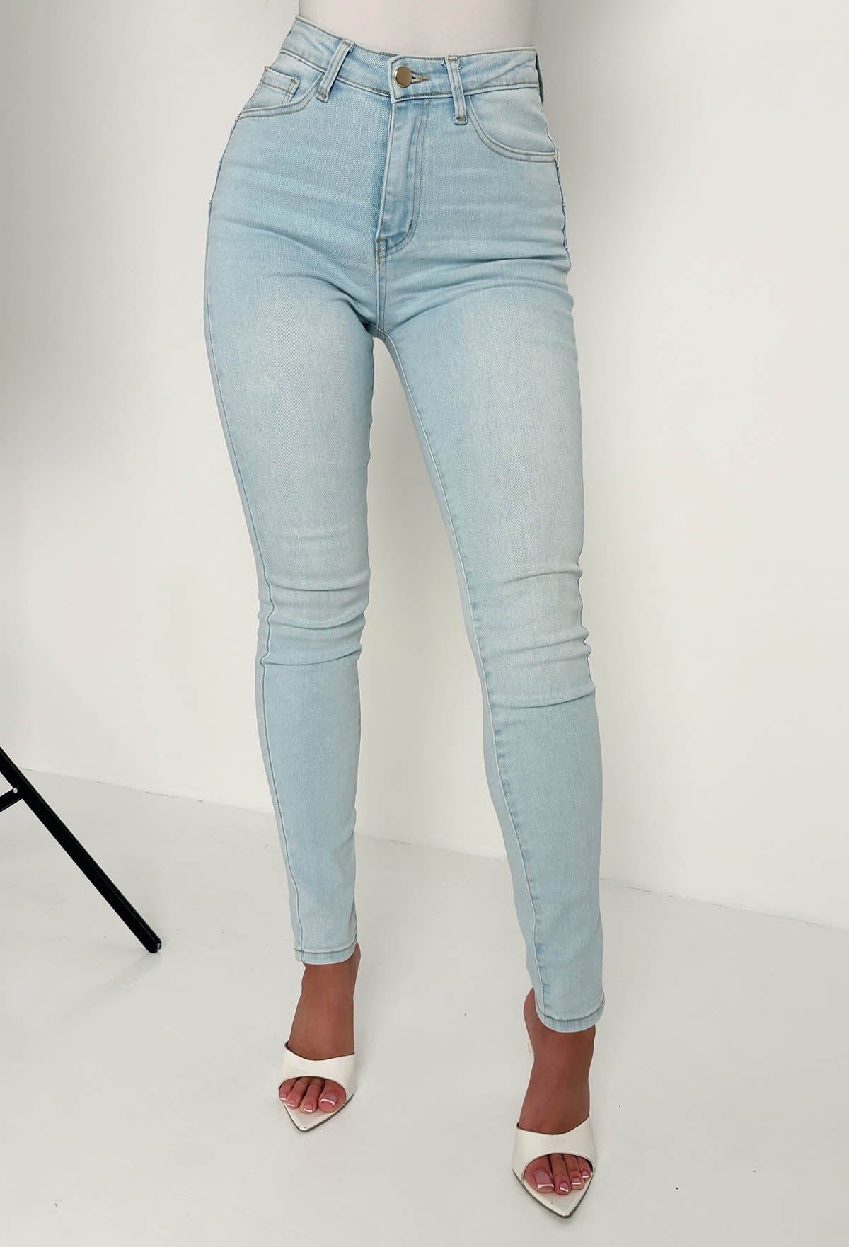 Light Blue Stretch Push Up Skinny Jeans