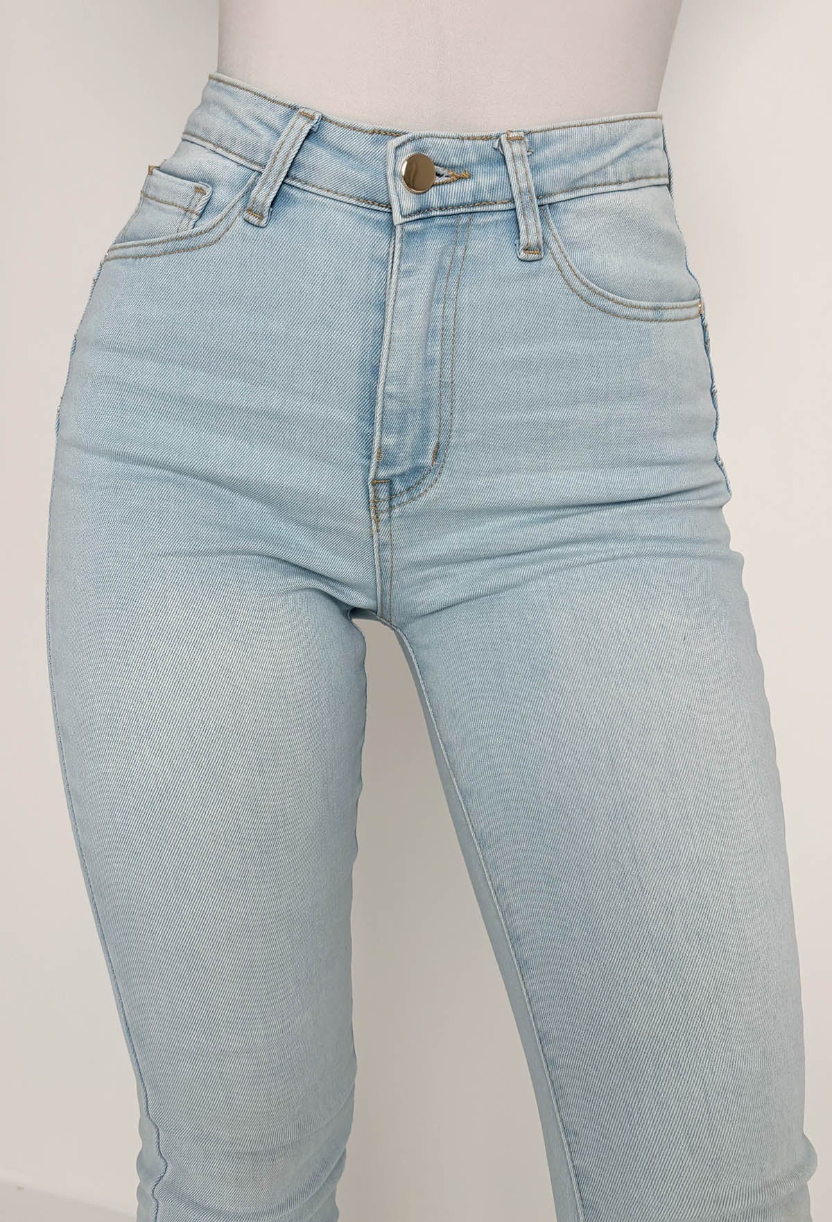 Light Blue Stretch Push Up Skinny Jeans