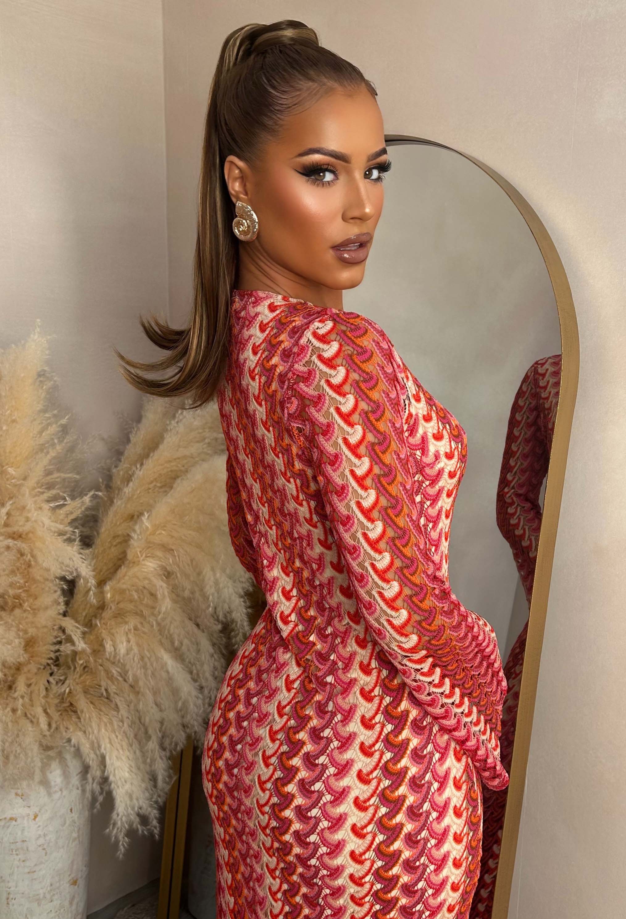 Bring On The Style Red Zig Zag Maxi Dress