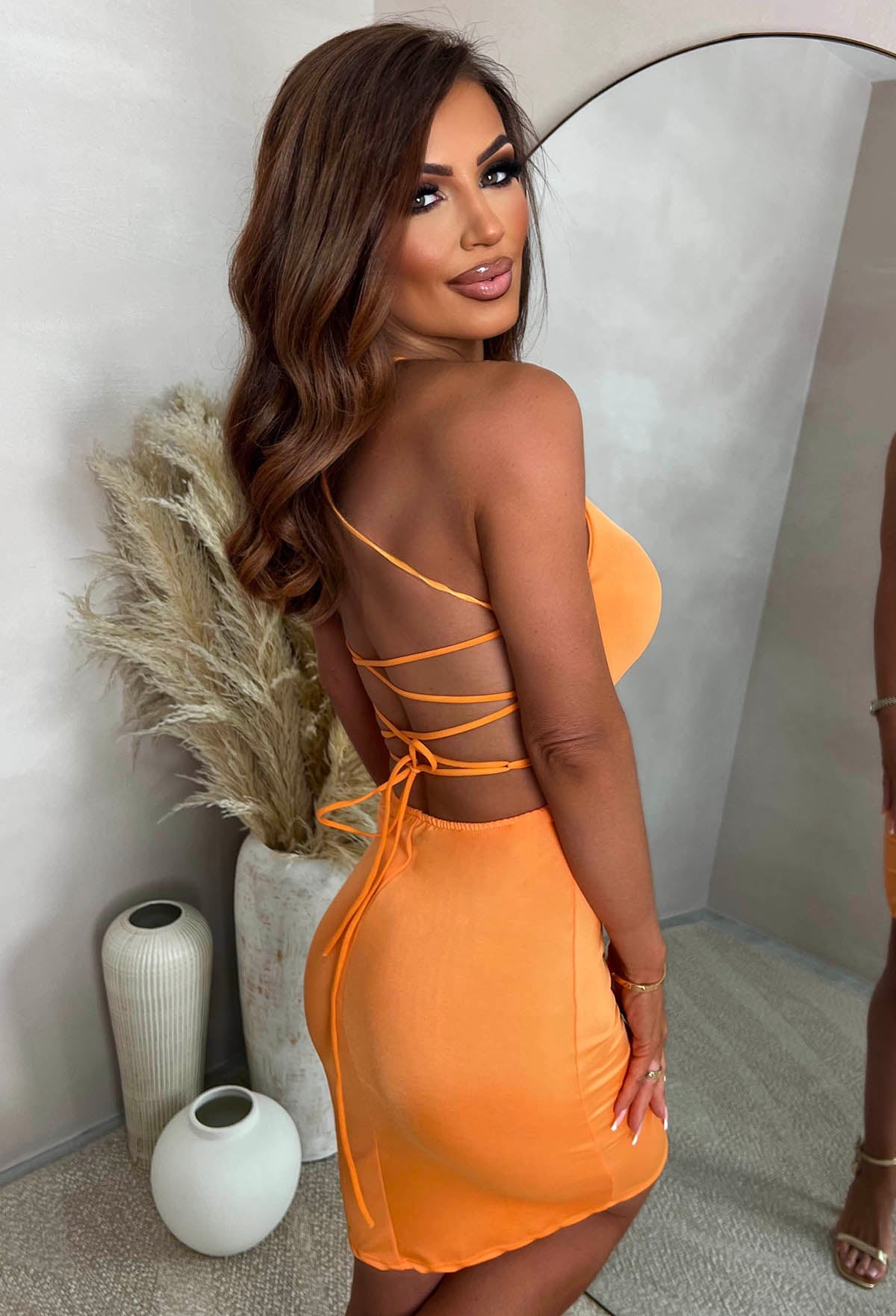 Castaway Queen Orange Shell Brooch Dress