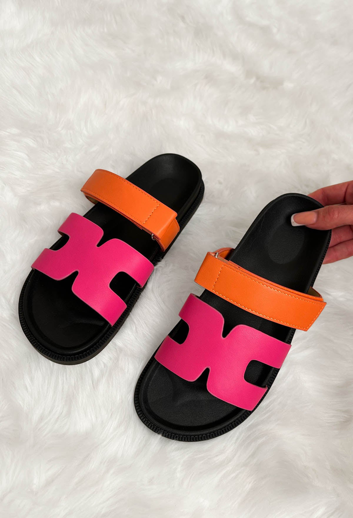 Chic In Summer Pink Faux Suede Sandals