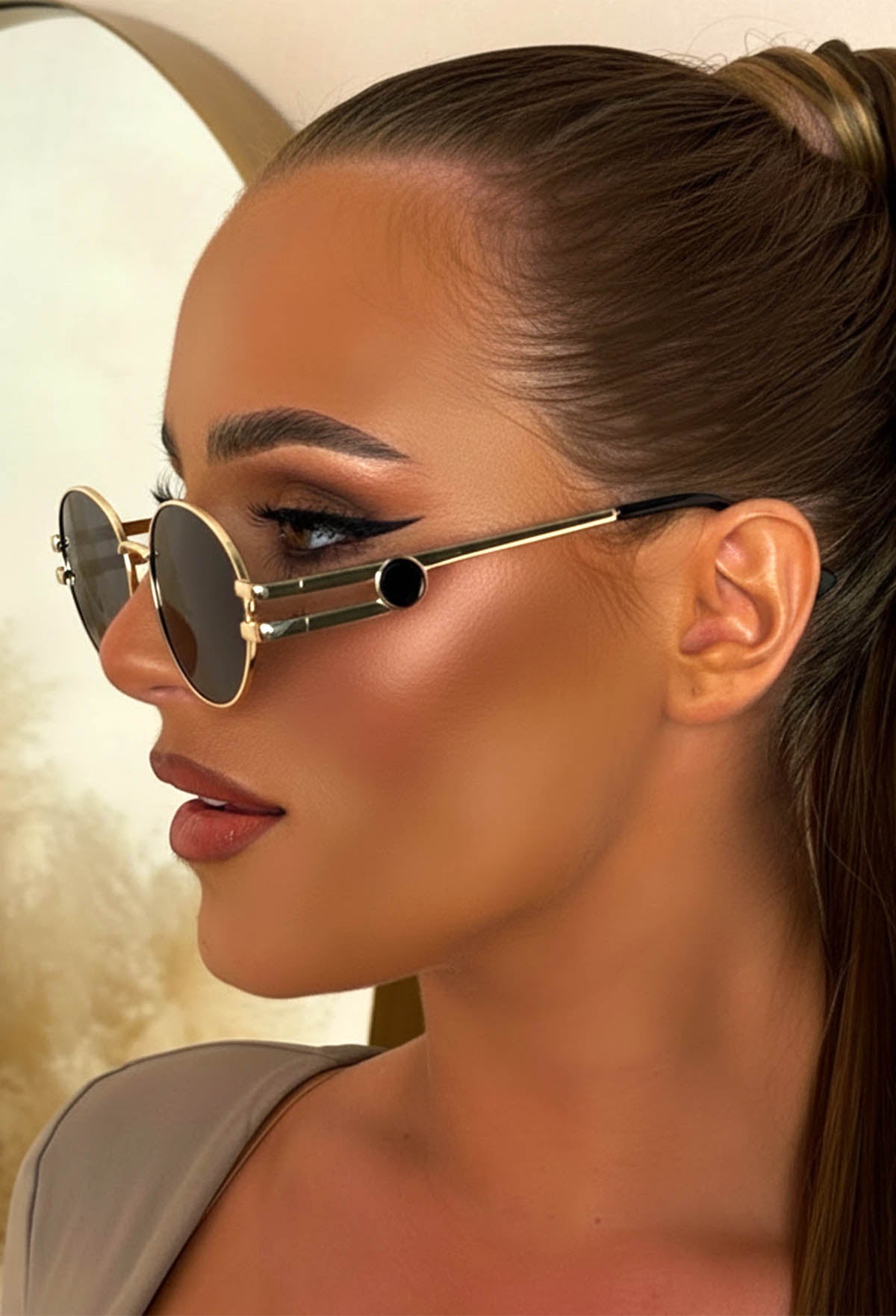 Chic Vision Black Aviator Sunglasses