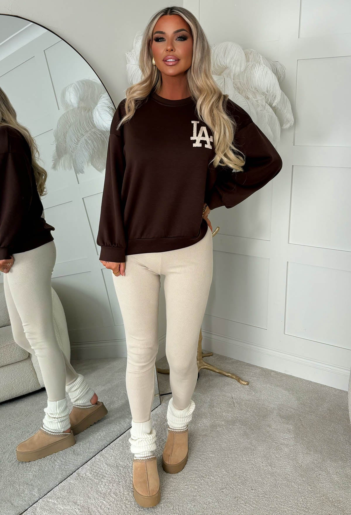 City Comforts Brown LA Sweatshirt