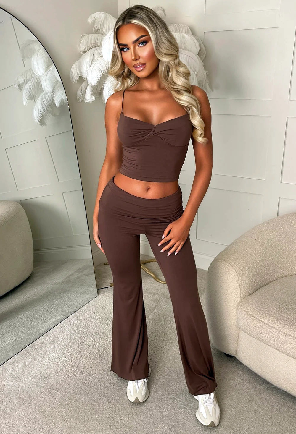 Comfort Core Chocolate Brown Jersey Loungewear Co-Ord Set