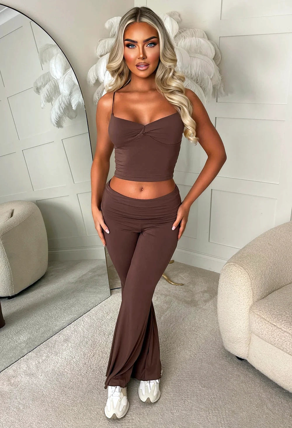 Comfort Core Chocolate Brown Jersey Loungewear Co-Ord Set