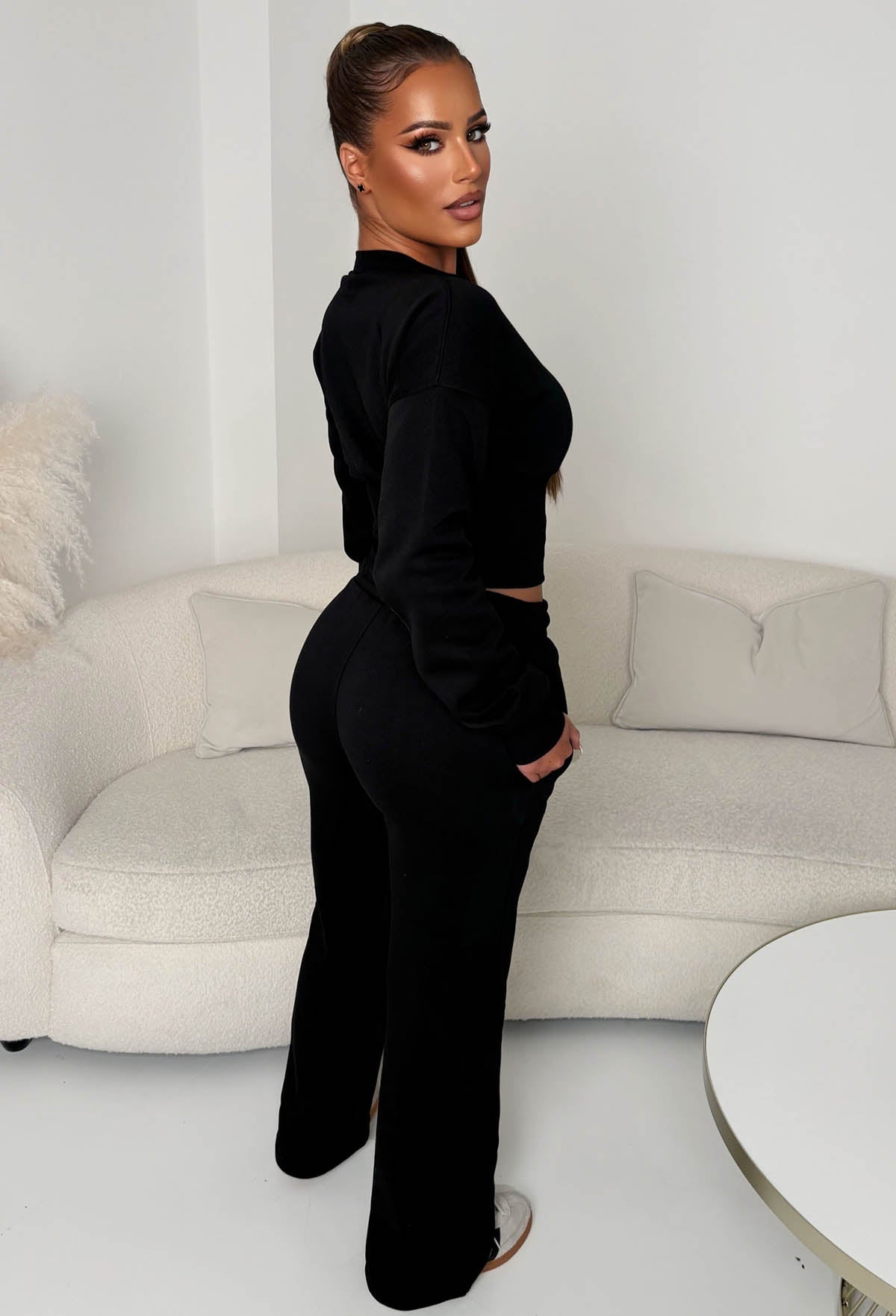 Comfy Collective Black Button Down Lounge Co-Ord Set