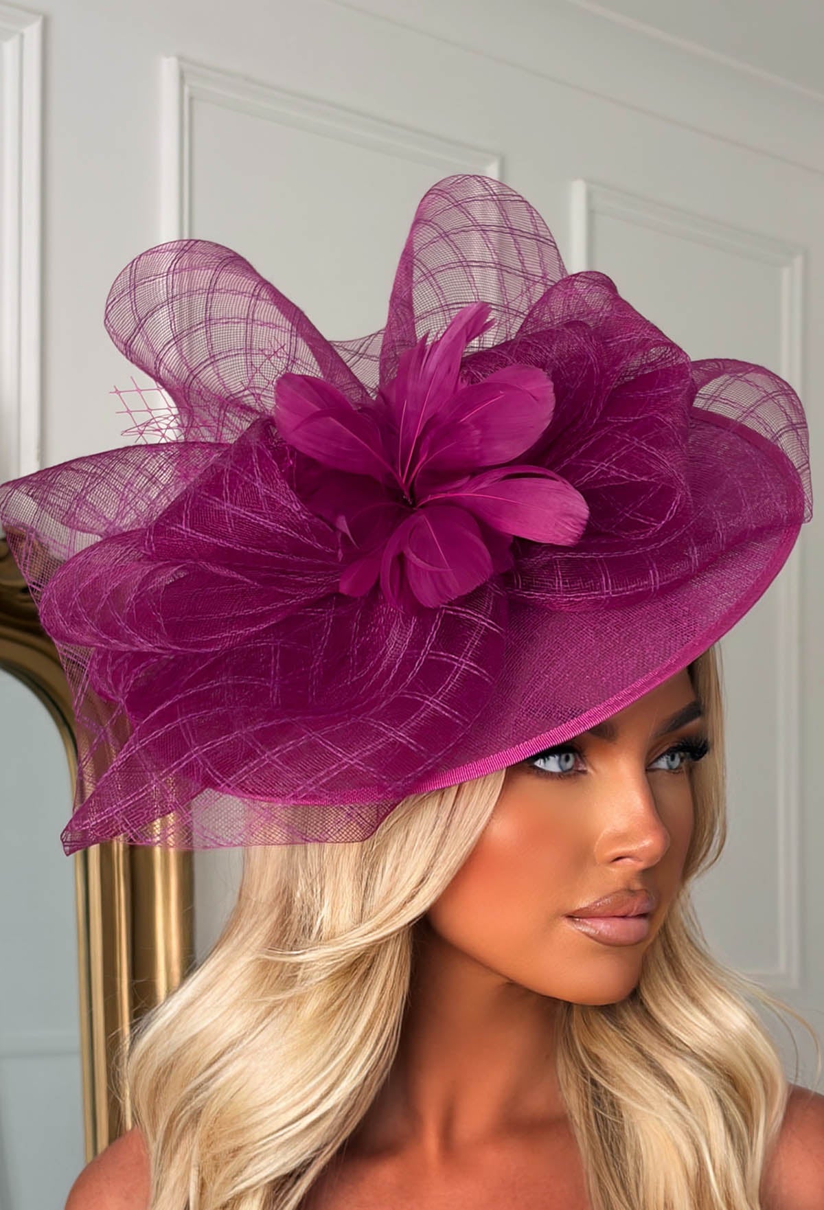 Cosmo Chic Purple Floral Bow Detail Fascinator | Pink Boutique