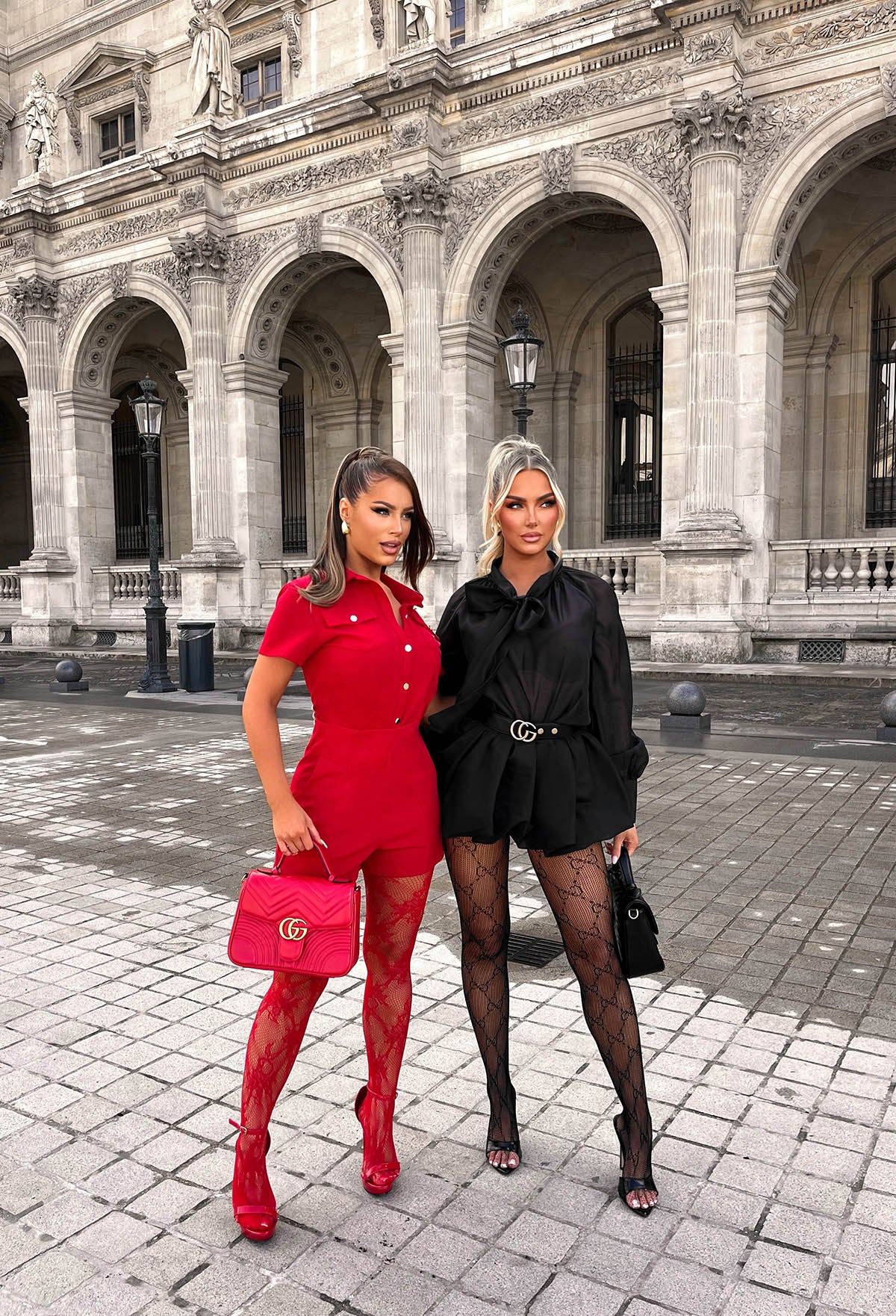 Dark Temptation Black Sheer Pussy Bow Blouse With Mini Puffball Skirt