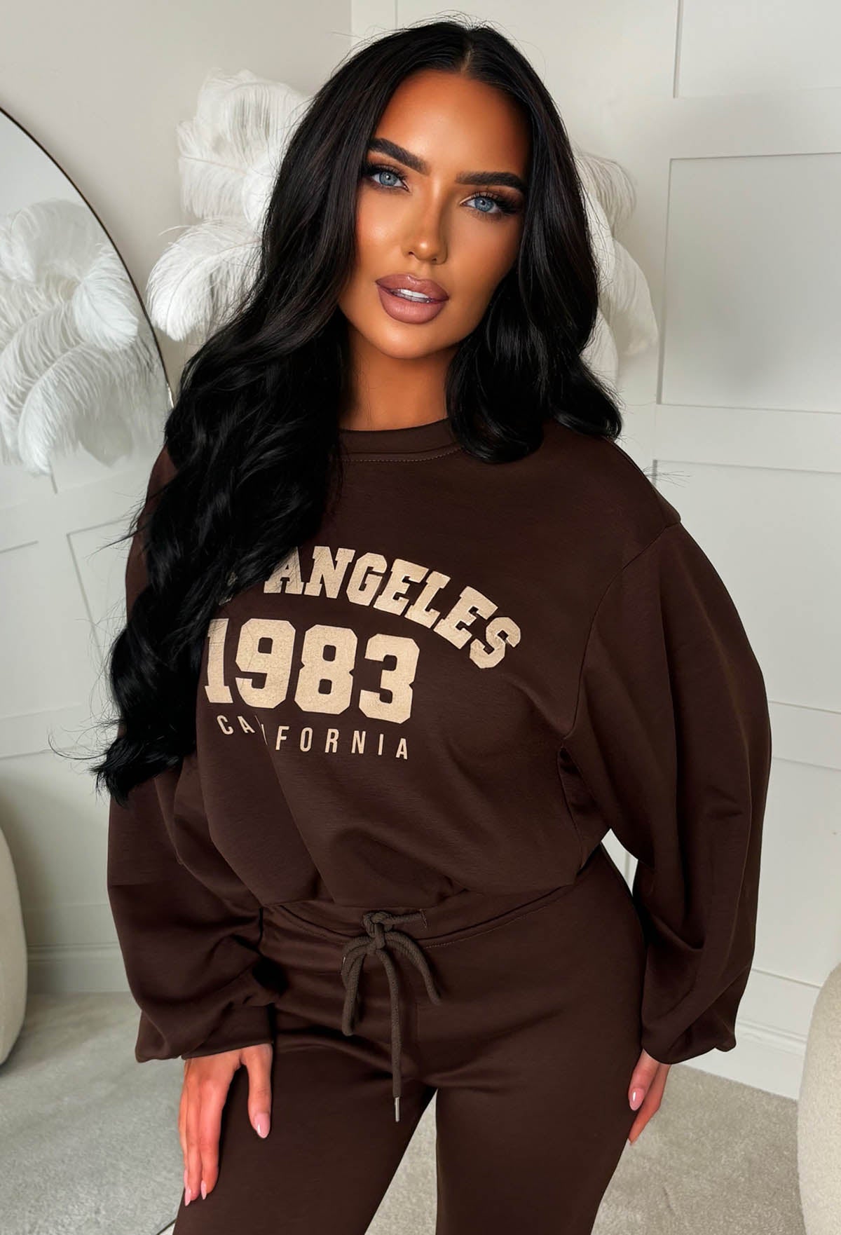 Easy Does It Chocolate Brown Los Angeles Lounge Co-Ord Set