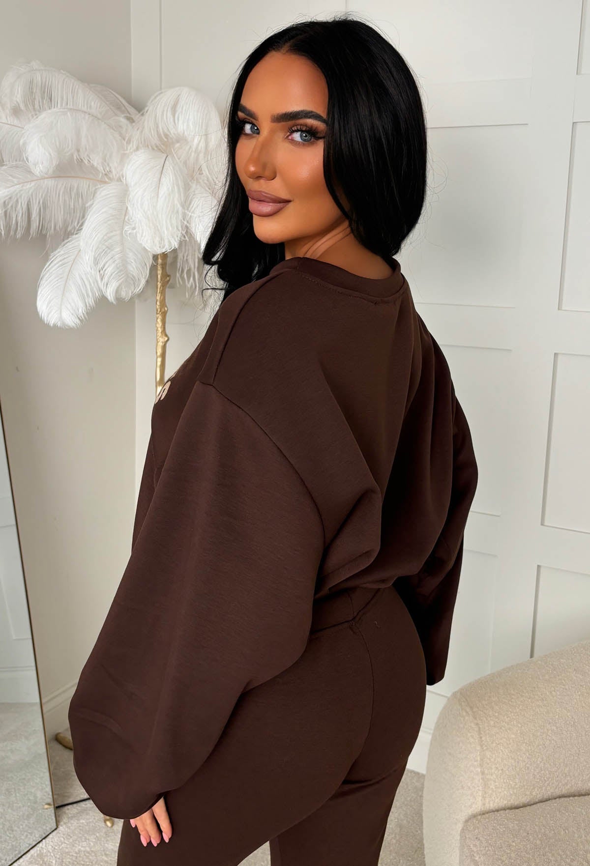 Easy Does It Chocolate Brown Los Angeles Lounge Co-Ord Set