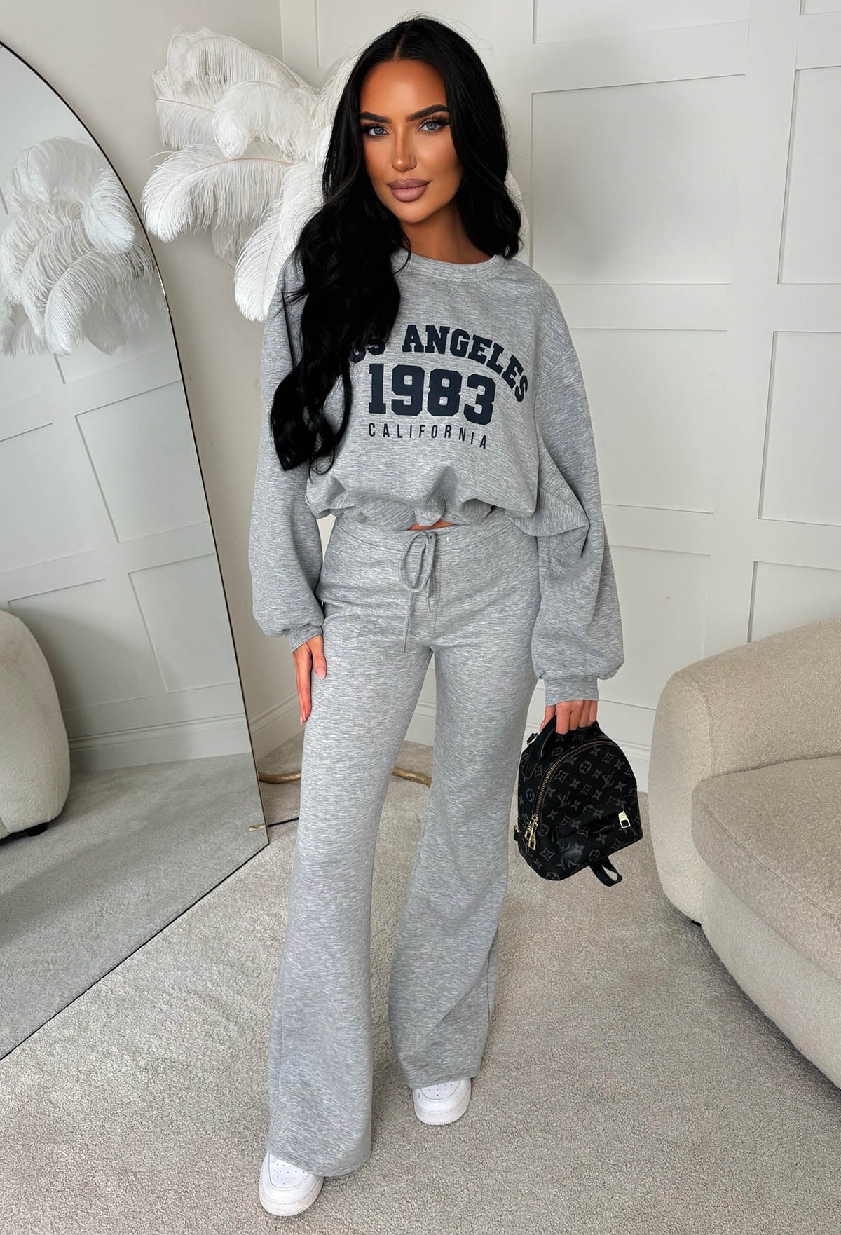 Easy Does It Grey Los Angeles Lounge Co-Ord Set