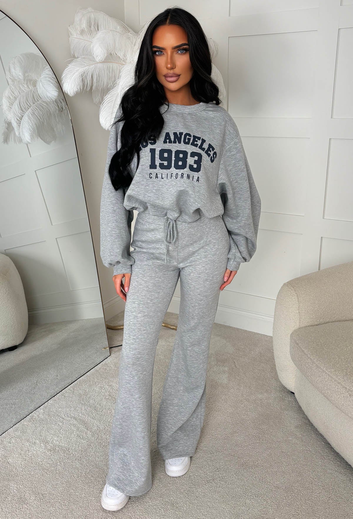 Easy Does It Grey Los Angeles Lounge Co-Ord Set