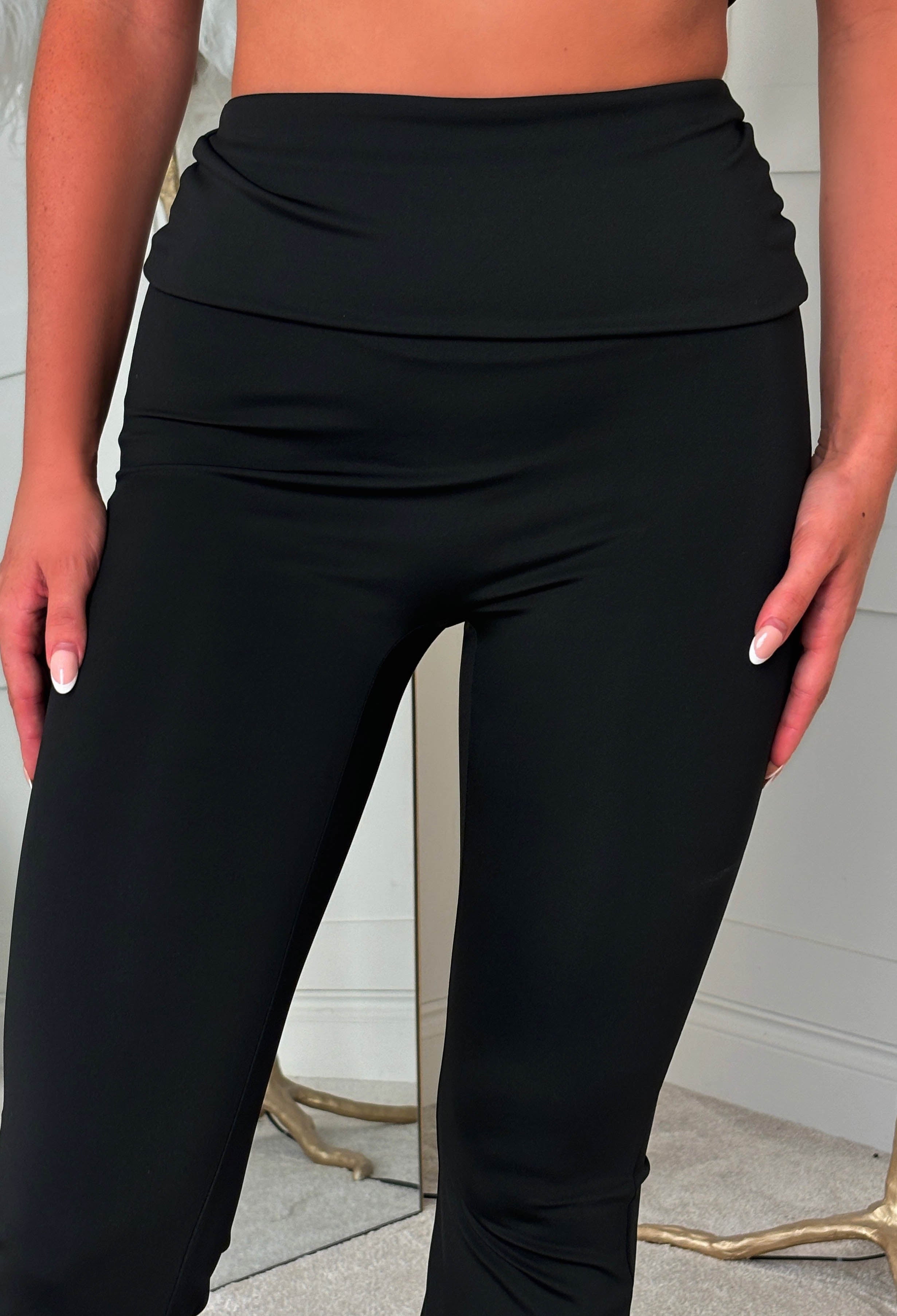 Black Active Flared Leggings