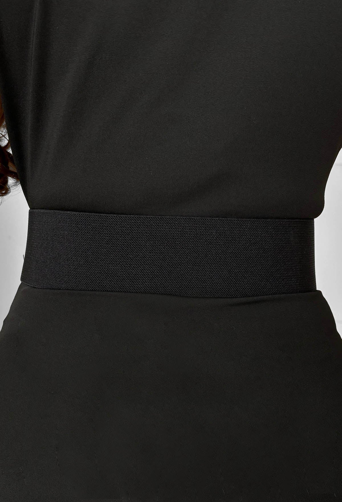 Glamorous Life Black Gold Buckle Elasticated Belt