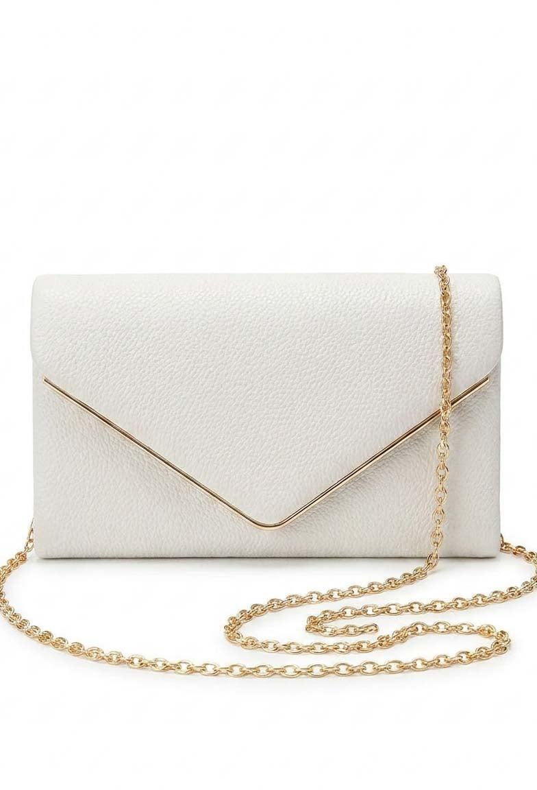 Hampstead White Clutch Bag