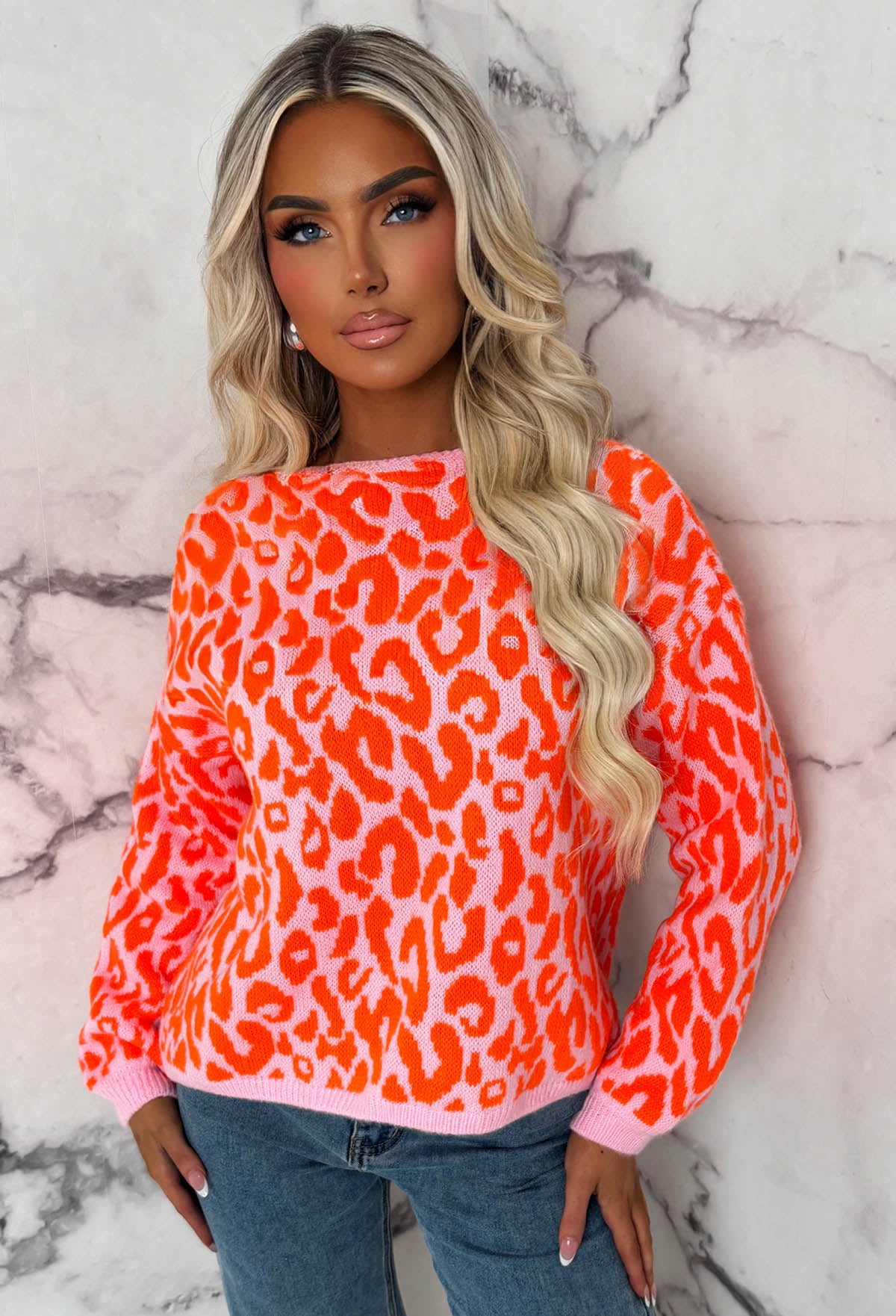 Jade Pink Leopard Tie Knot Multiway Jumper