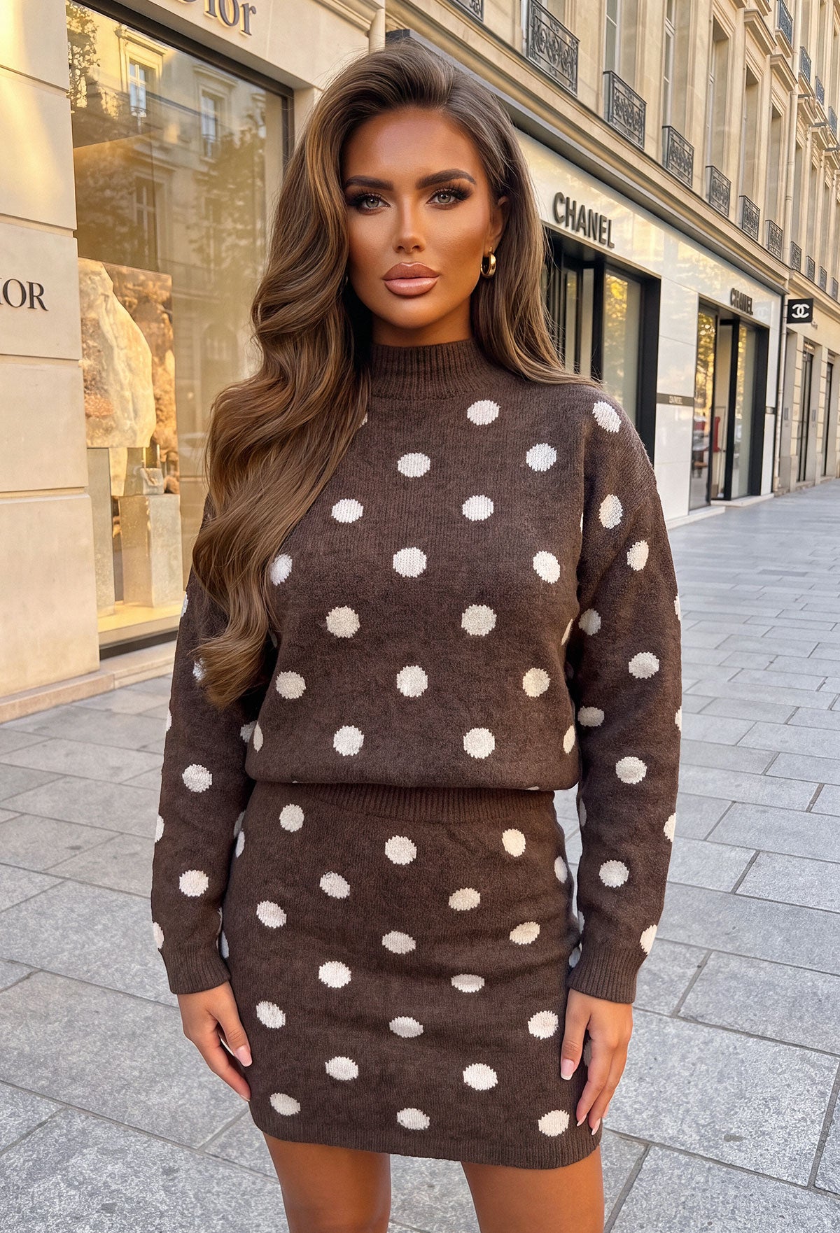 jia-brown-knitted-polka-dot-mini-skirt-co-ord-set-2