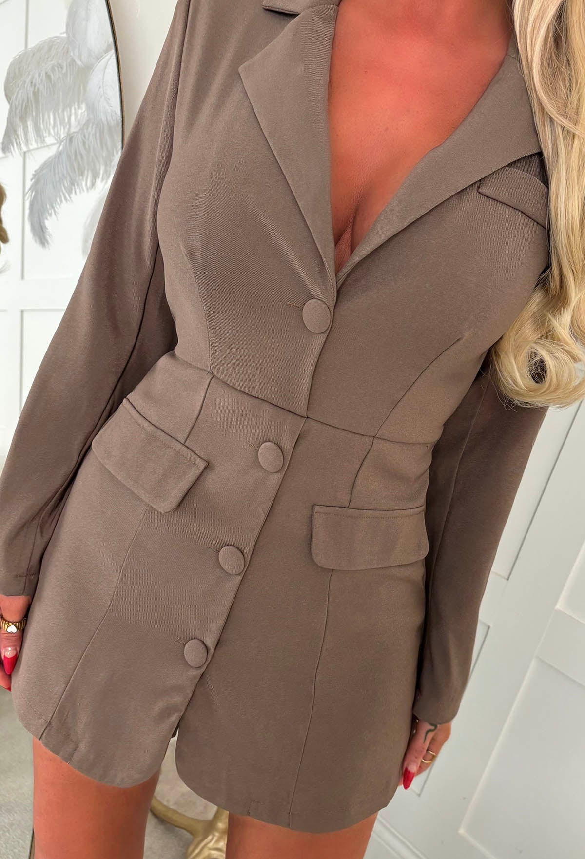 Kalani Mocha Blazer Playsuit