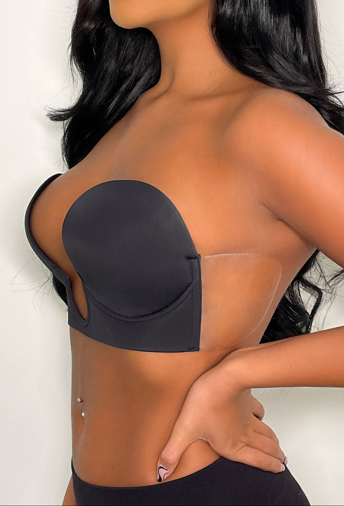 Lifted Black Bust Enhancing Stick On Bra