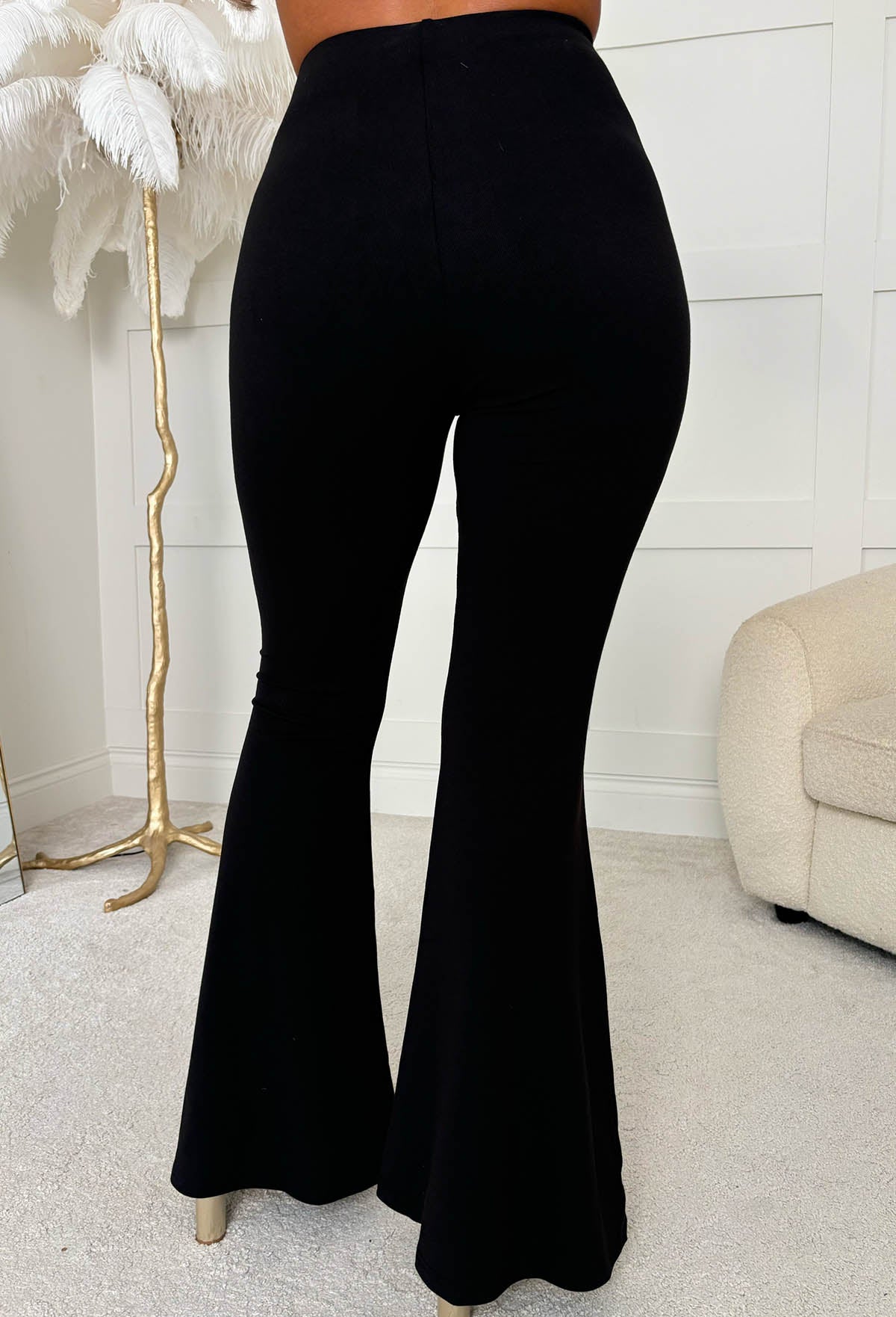 Love You Forever Black Flared Trousers