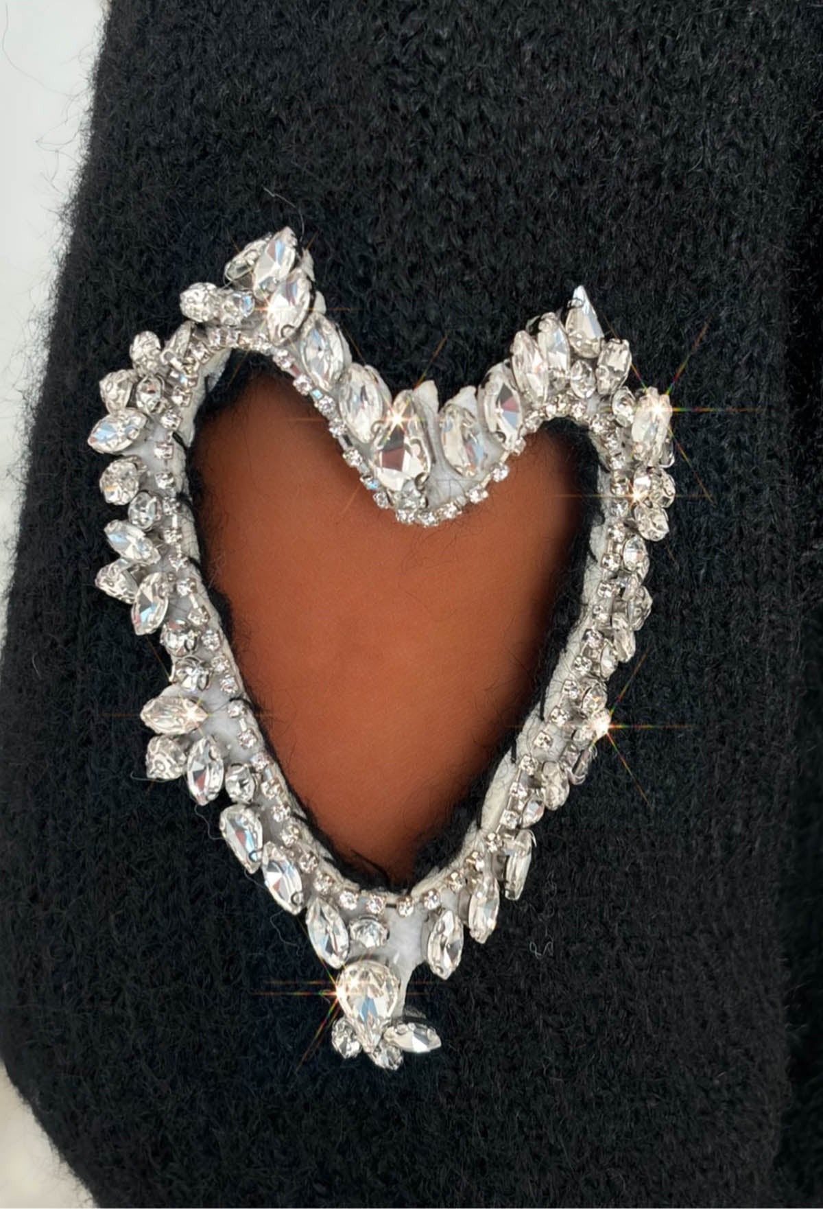 Lovers Delight Black Cut Out Sleeve Detail Jumper