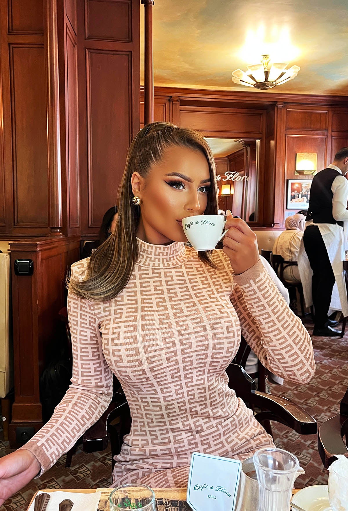 Luxe Crush Stone Monogram Bodycon Dress