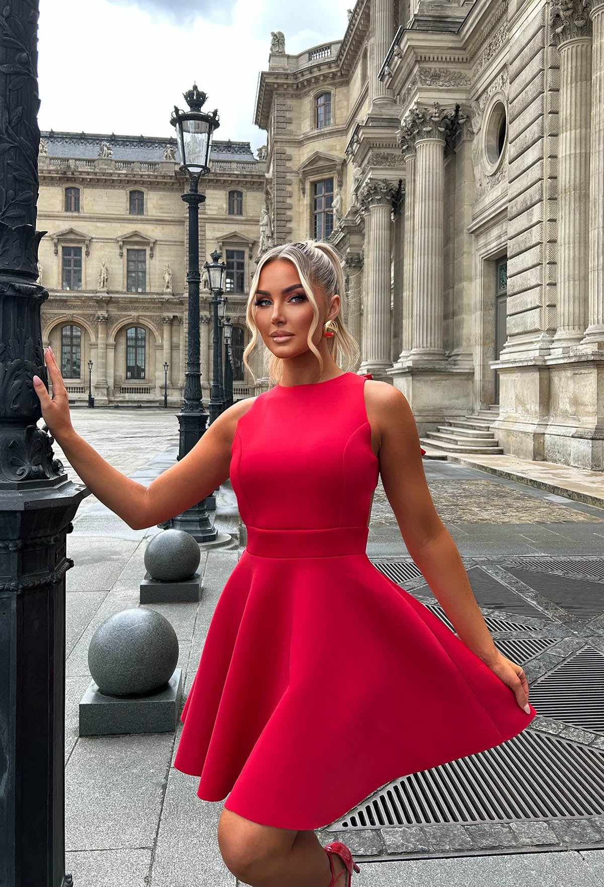 Luxe Dream Red Backless Mini Dress
