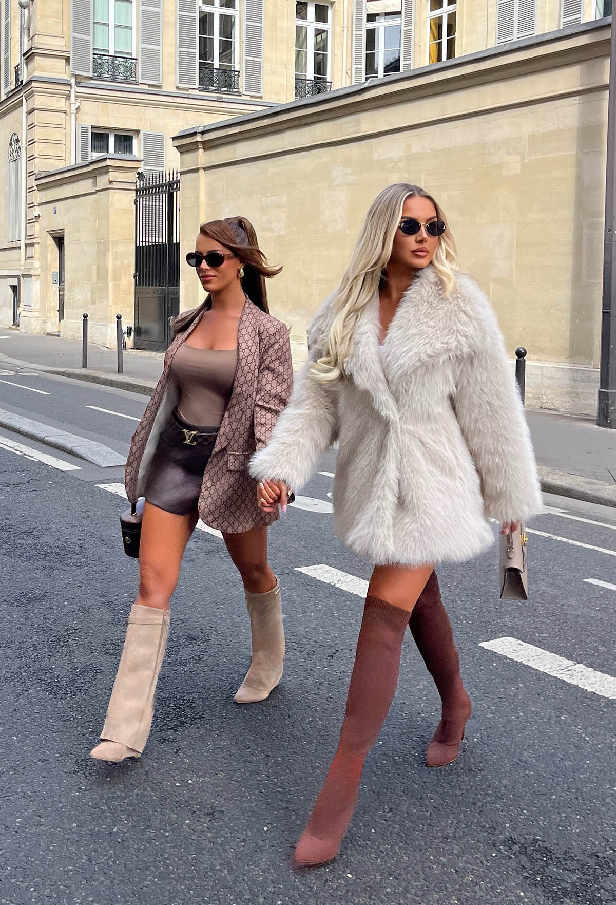 Luxe Energy Camel Monogram Printed Blazer