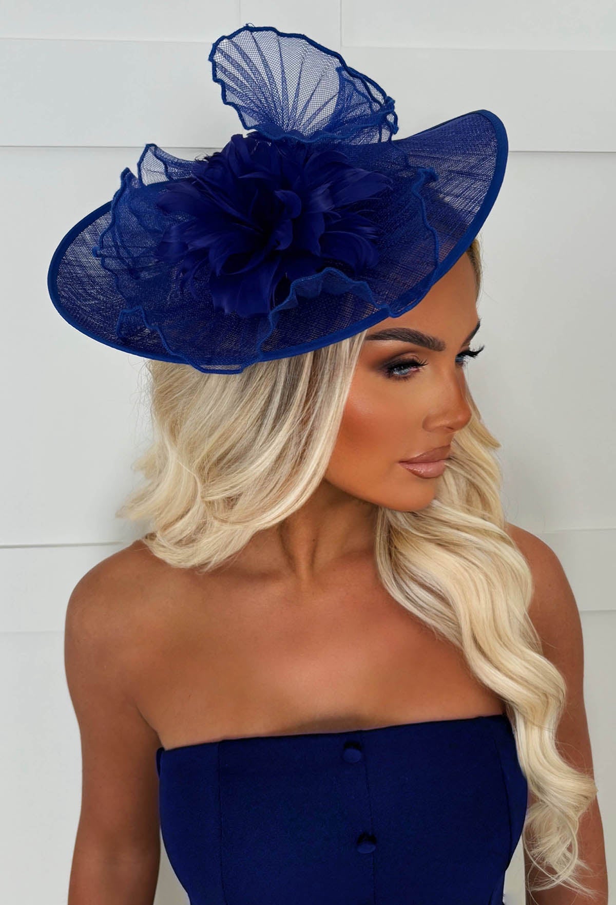 Material Girl Blue Floral Detail Fascinator