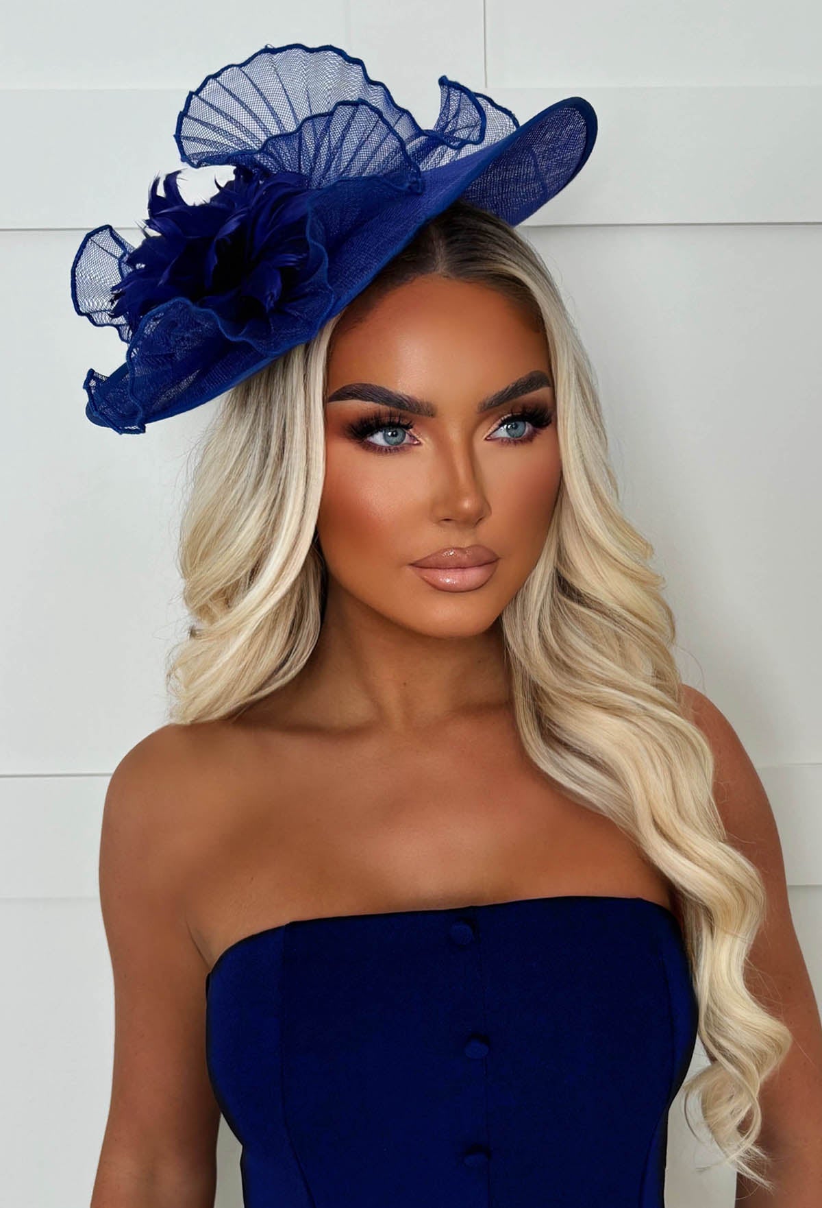 Material Girl Blue Floral Detail Fascinator