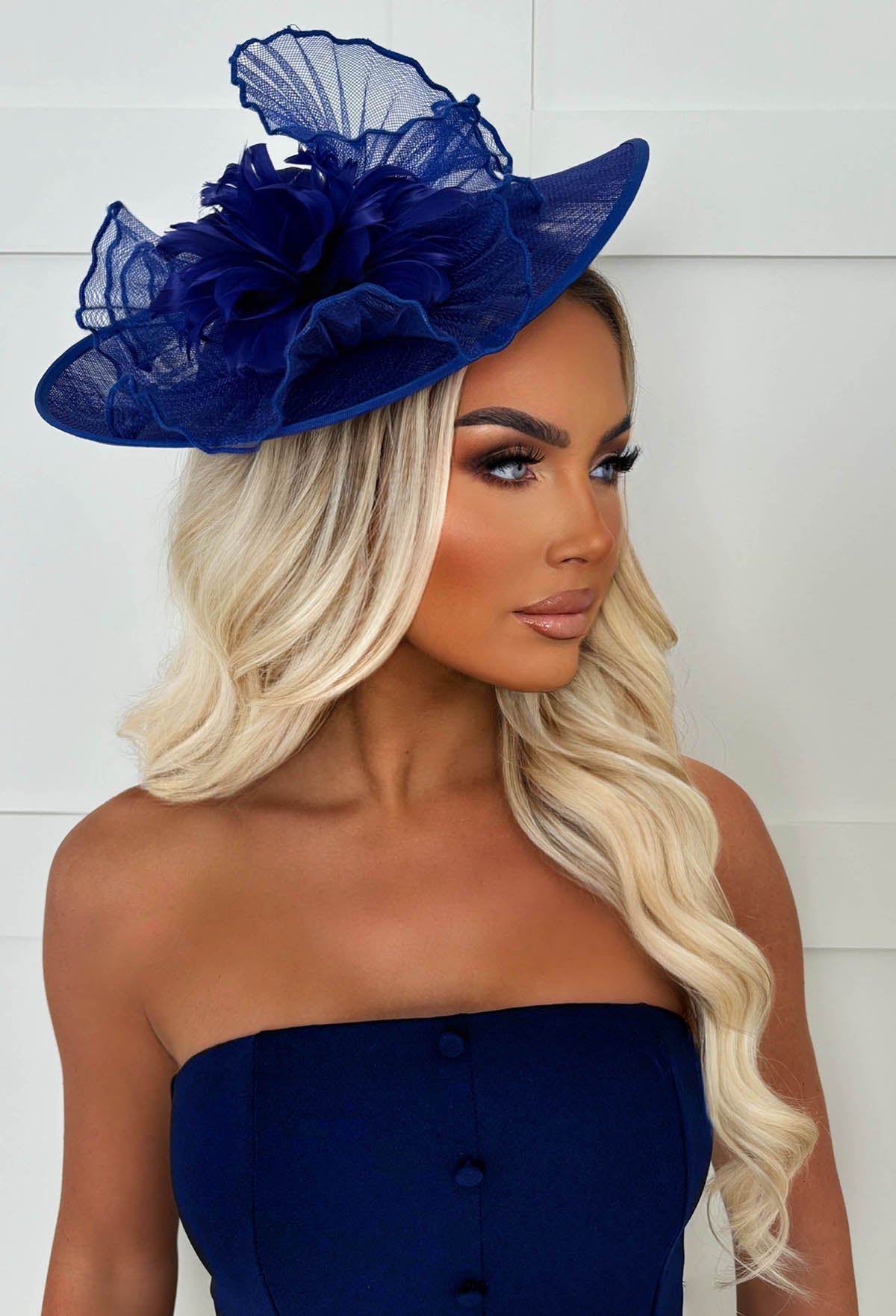 Material Girl Blue Floral Detail Fascinator